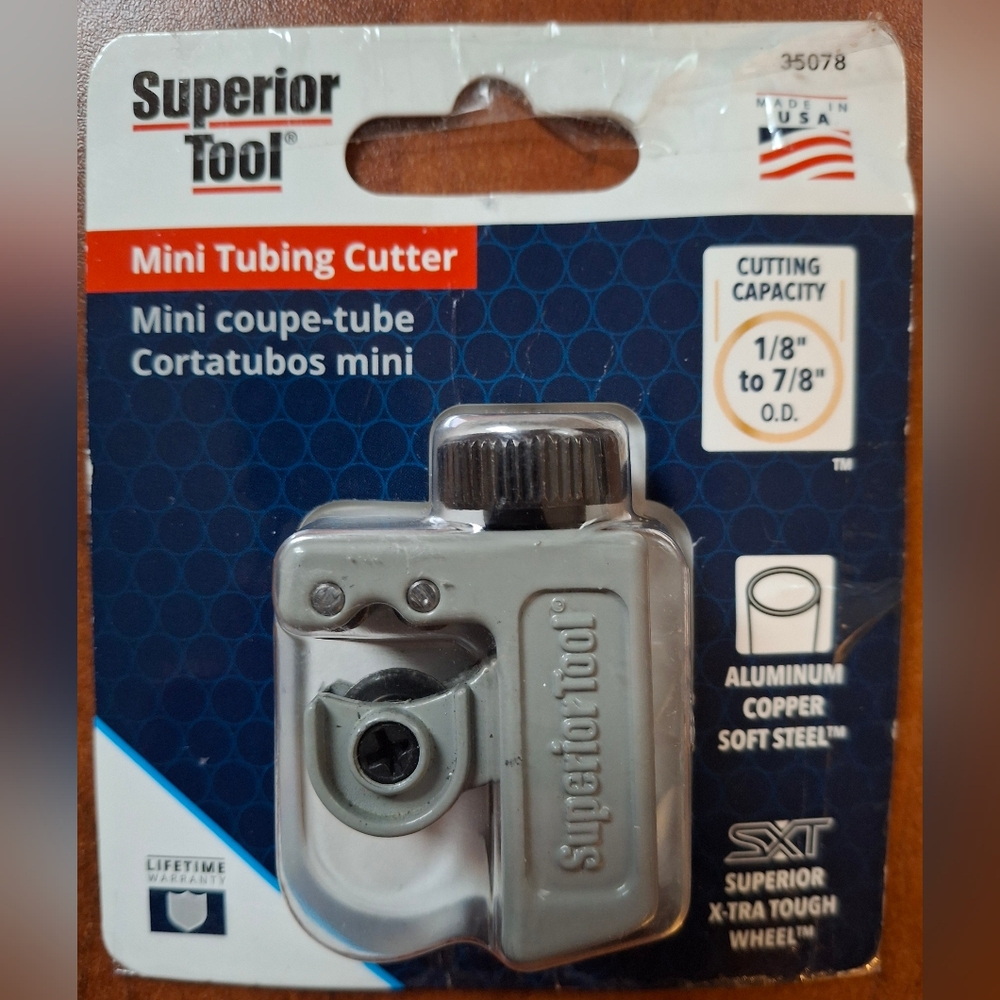 Superior Tool 7/8 in. Mini Tube Cutter Black/Gray  35078